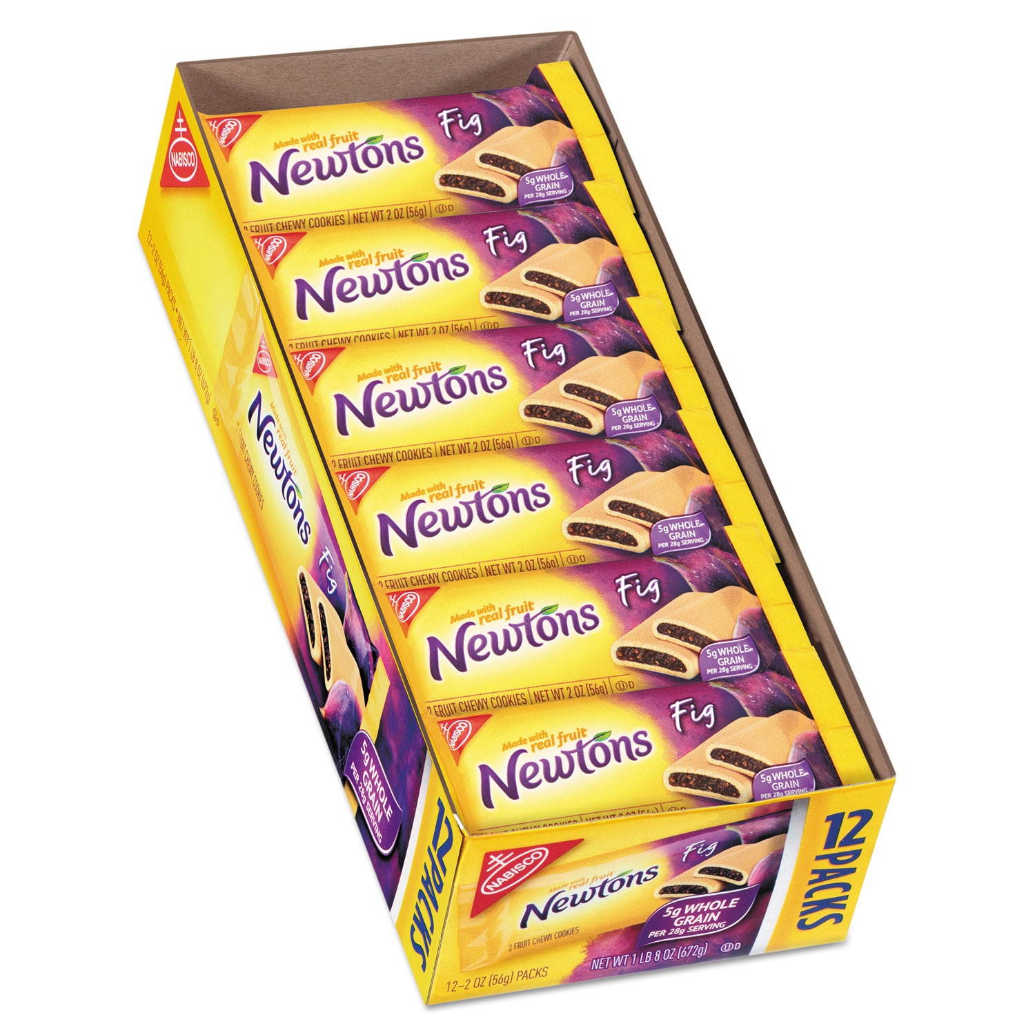 Nabisco 00 44000 03744 00 Fig Newtons, 2 oz Pack, 12/Box