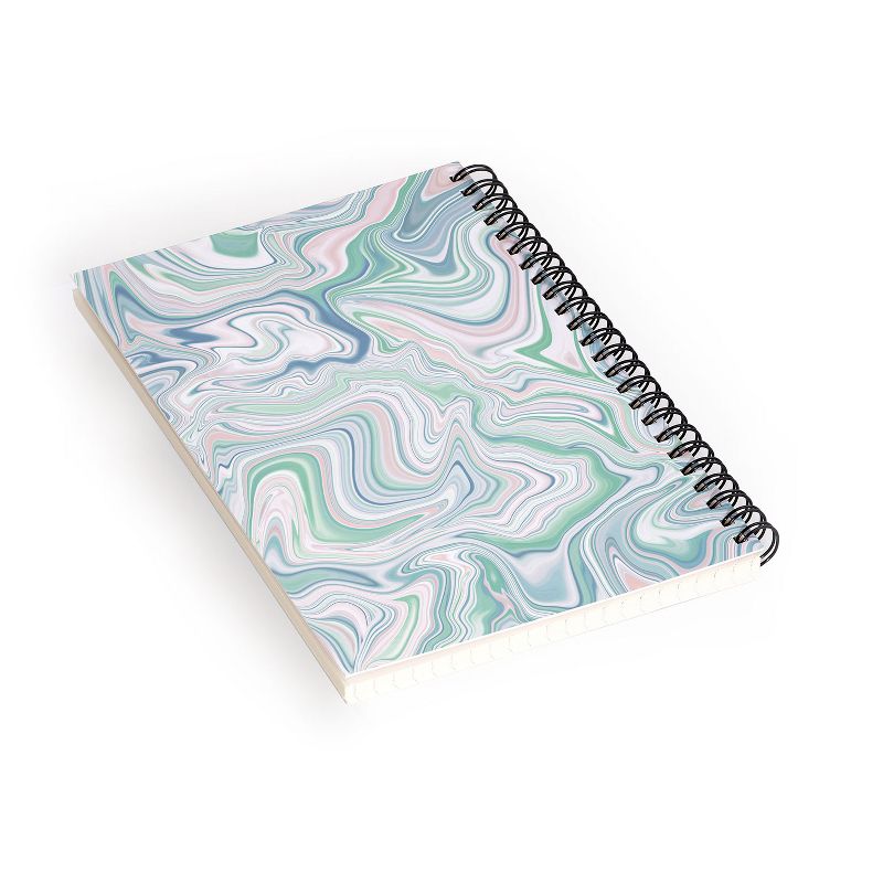 Jacqueline Maldonado Love Spell Marble Green Pink Spiral Notebook - Deny Designs