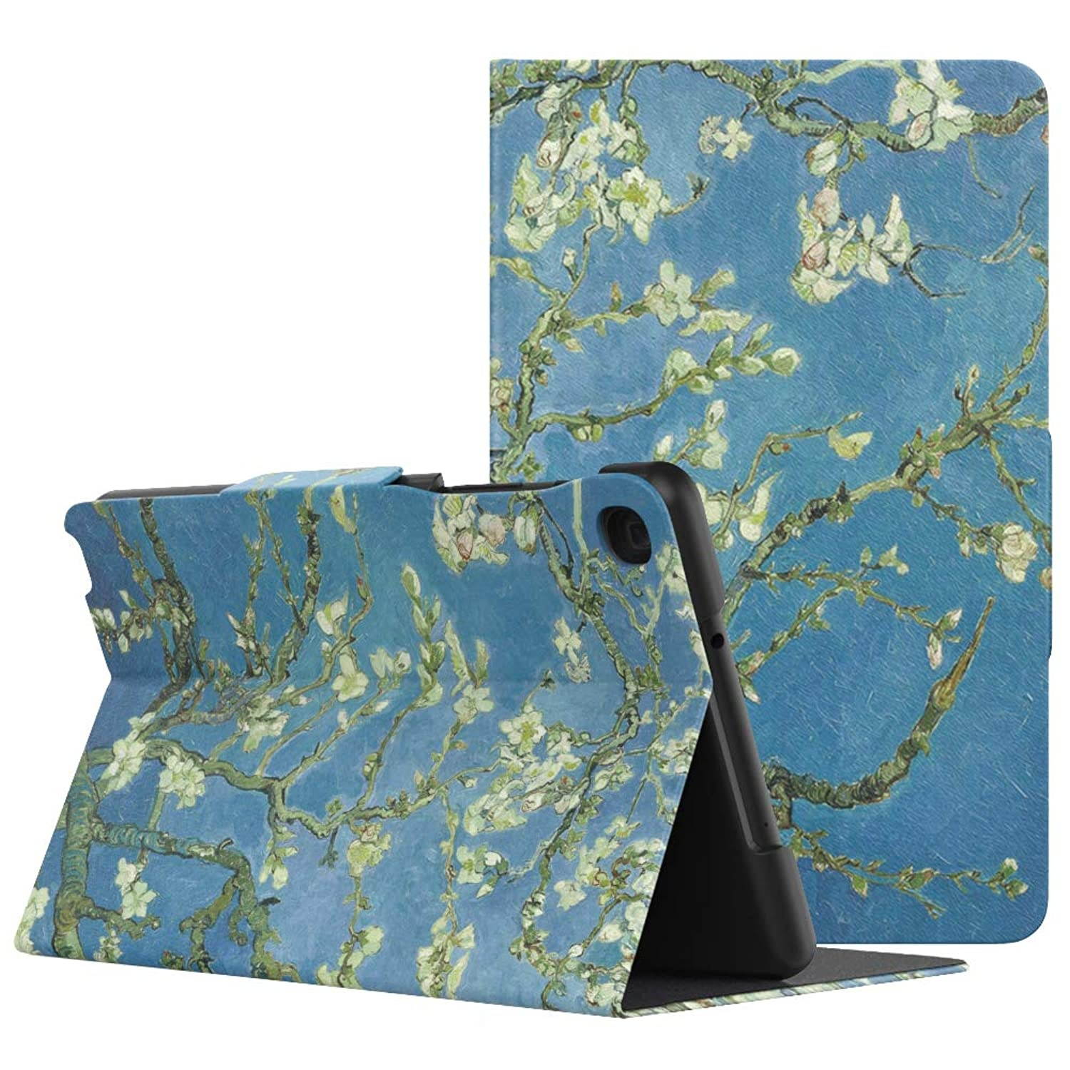 MoKo Case Fit Samsung Galaxy Tab A with S Pen 8.0 2019, Premium Light Weight Stand Folio Shock Proof Cover for Galaxy Tab A with S Pen 8.0 SM-P200 (Wi-Fi)/SM-P205 (LTE) 2019 Tablet - Almond Blossom