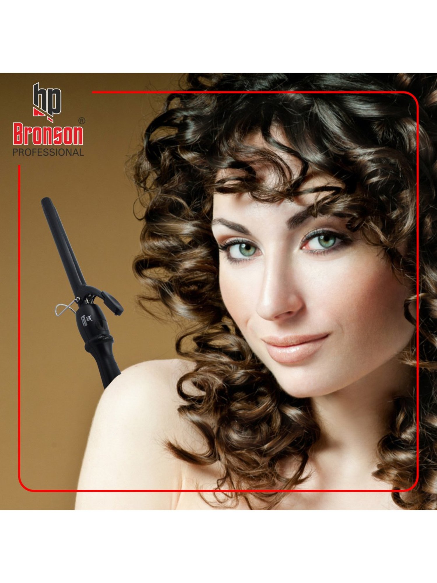 Bronson Professional Hair Curler Tong 19 mm Barrel with Digital Temperature Controller