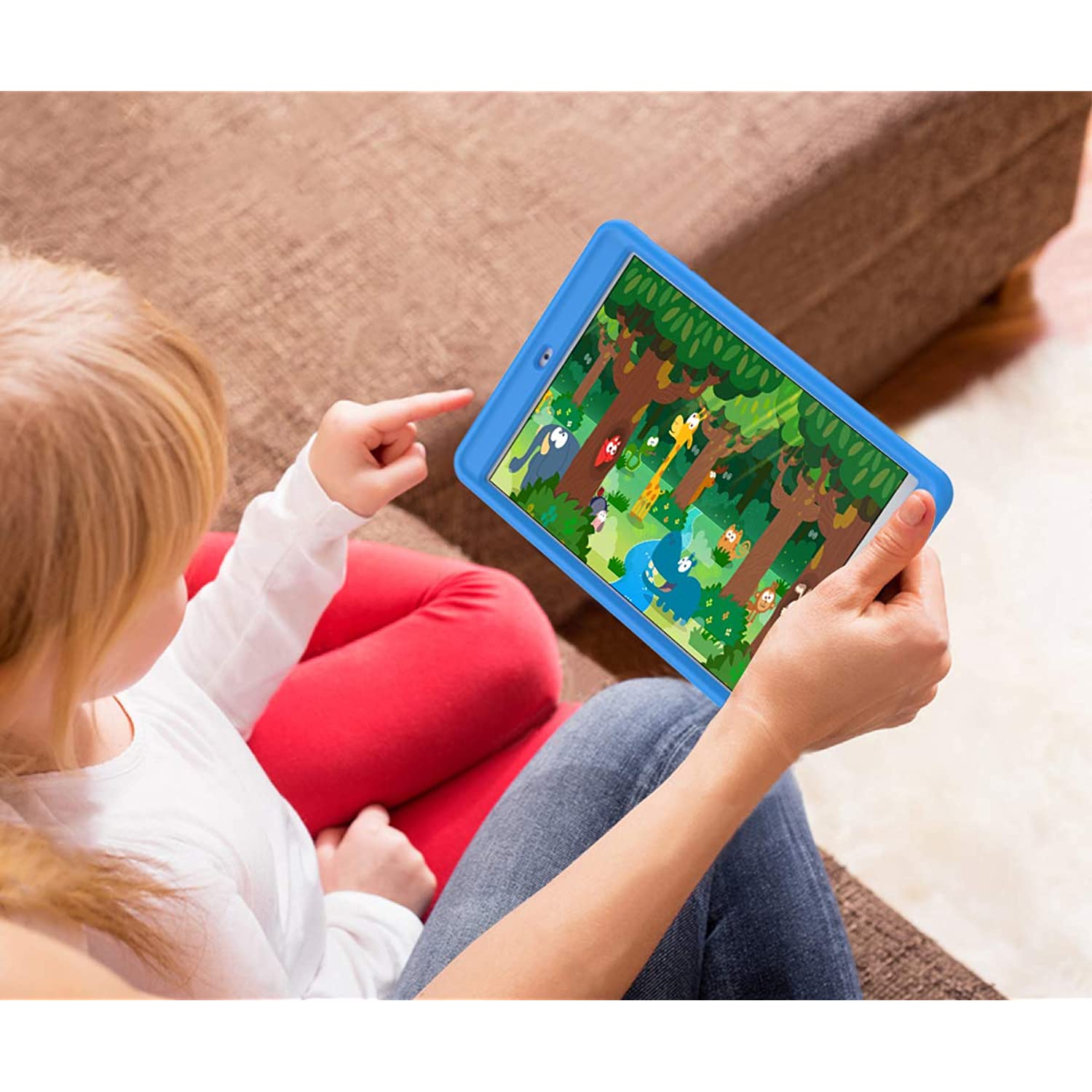 MoKo Case Fit iPad Mini 3/2/1- Light Weight Shock Proof Soft Silicone Back Cover [Kids Friendly] Fit Apple iPad Mini 1 (2012), iPad Mini 2 (2013), iPad Mini 3 (2014), Blue