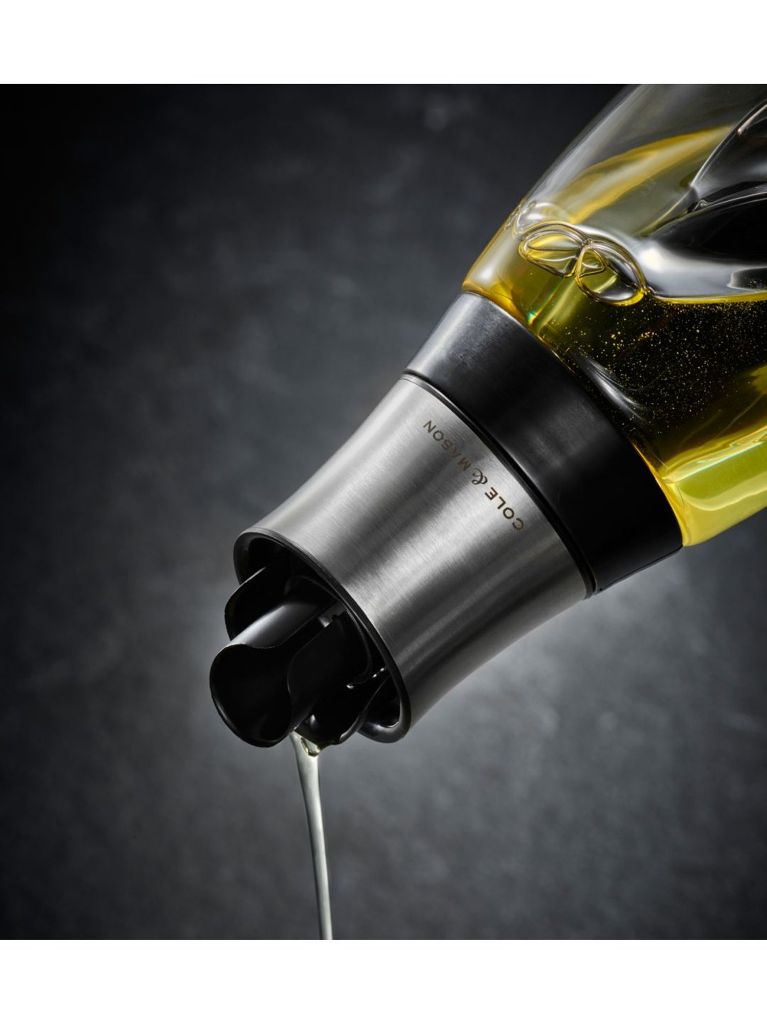 COLE & MASON Transparent Glass Oil & Vinegar Pourer - Set of 1