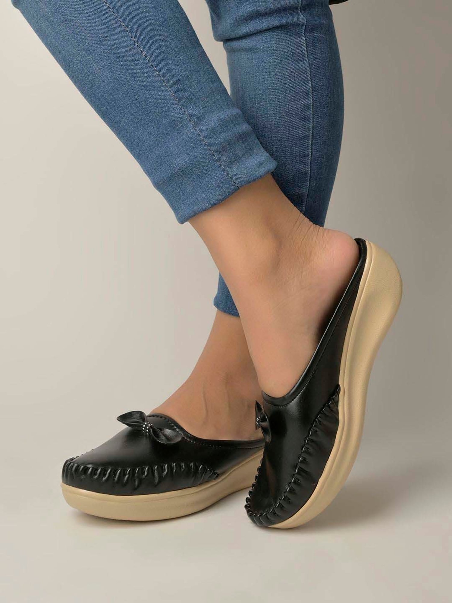 Shoetopia Kids Black Casual Slip-Ons