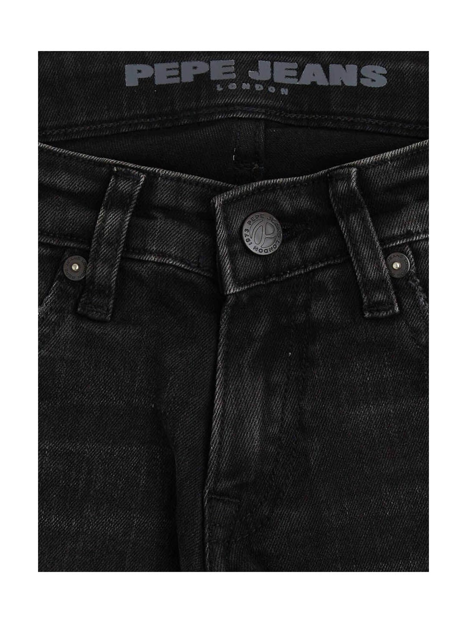 Pepe Jeans Boys Dark Blue Solid Jeans