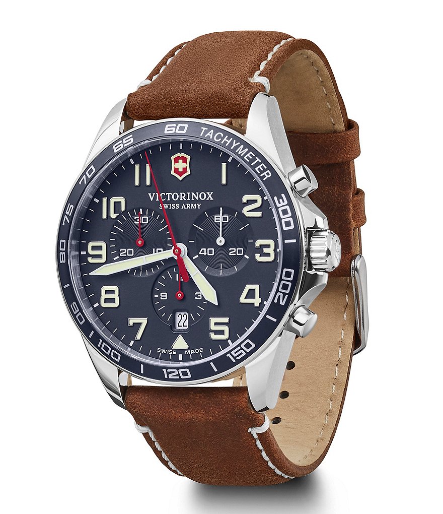 Victorinox Swiss Army Field Force Brown Strap Multifunction Watch