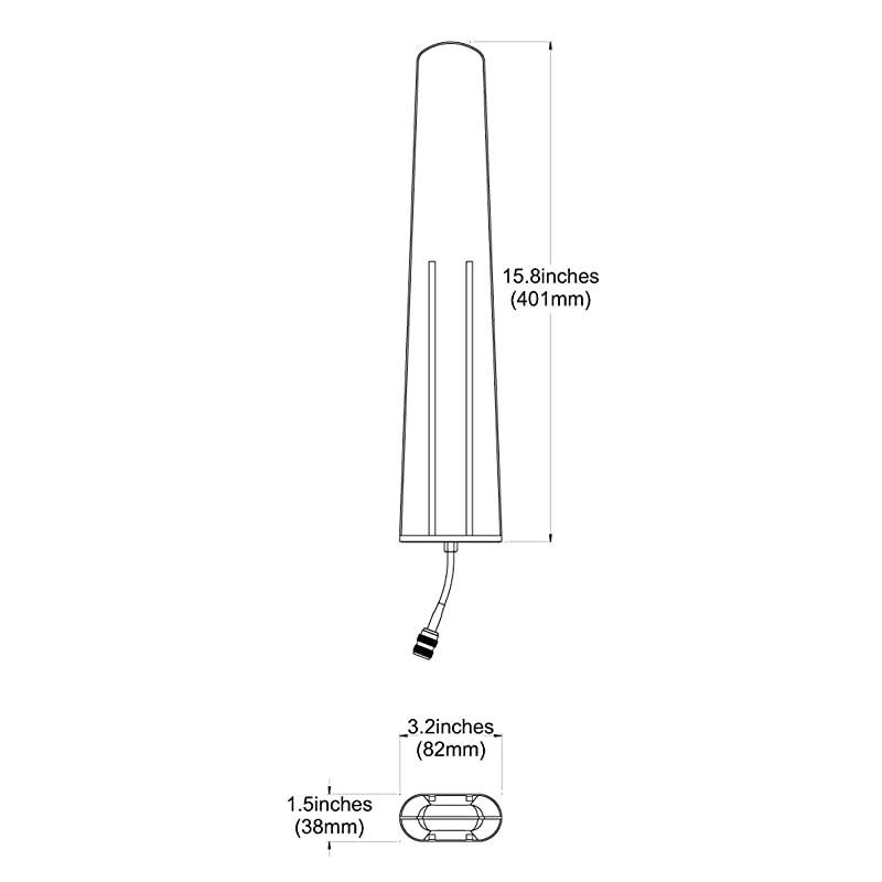 TP543 Yagi WiFi 58Ghz Antenna 16dBi with Radome H19&deg; V19&deg; Outdoor Directional Wireless Antenna NFemale Cable