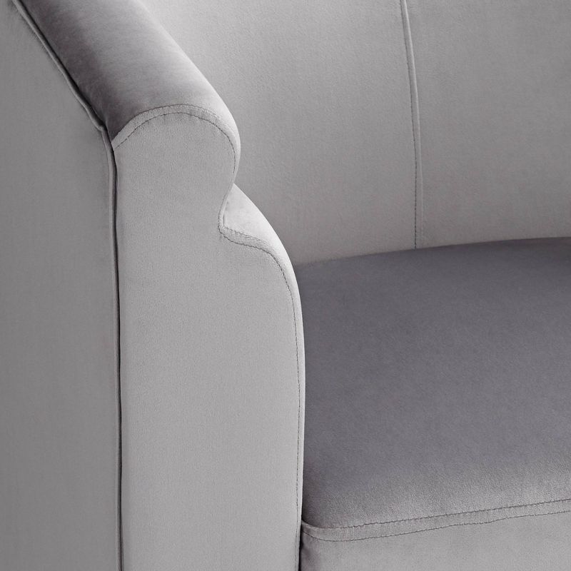55 Downing Street Jessica Gray Velvet Accent Chair
