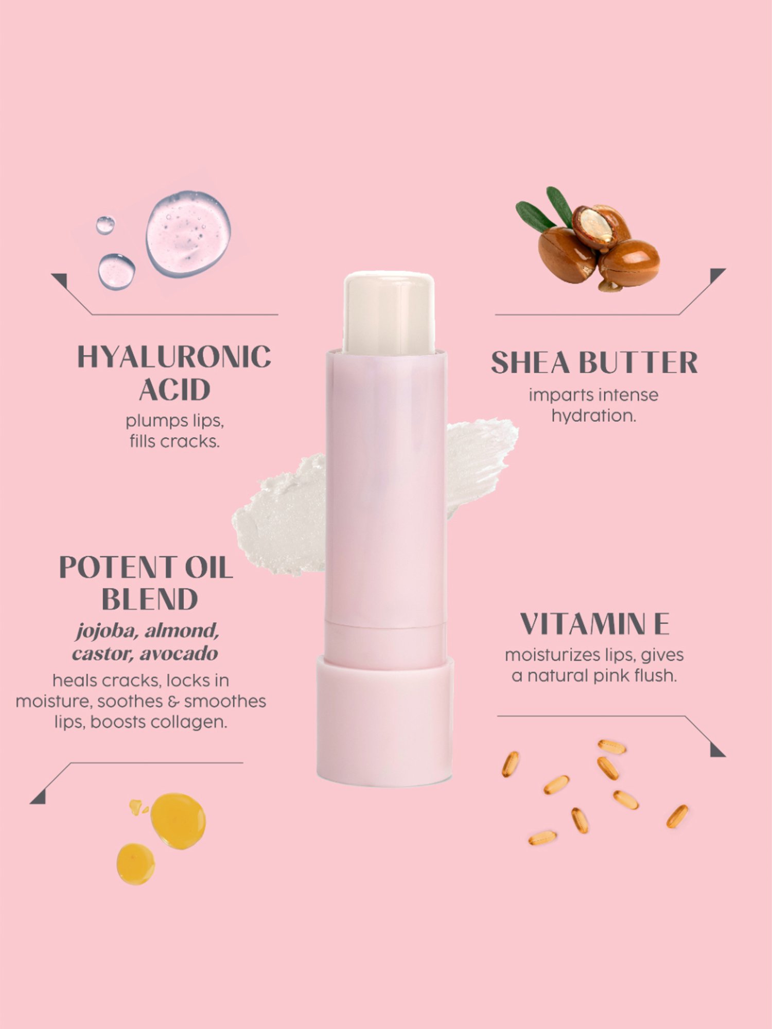 House of Makeup Jam Packed Hydrating Lip Superfood Bare Butter - 3.8 gm