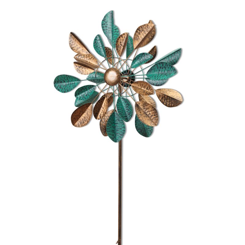 GIL 63"H Metal Leaf Wind Spinner Yard Stake