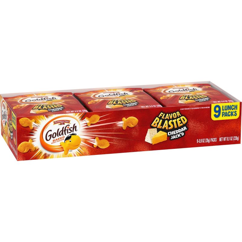 Pepperidge Farm Goldfish Flavor Blasted Cheddar Jack'd Crackers Multipack - 8.1oz/9ct
