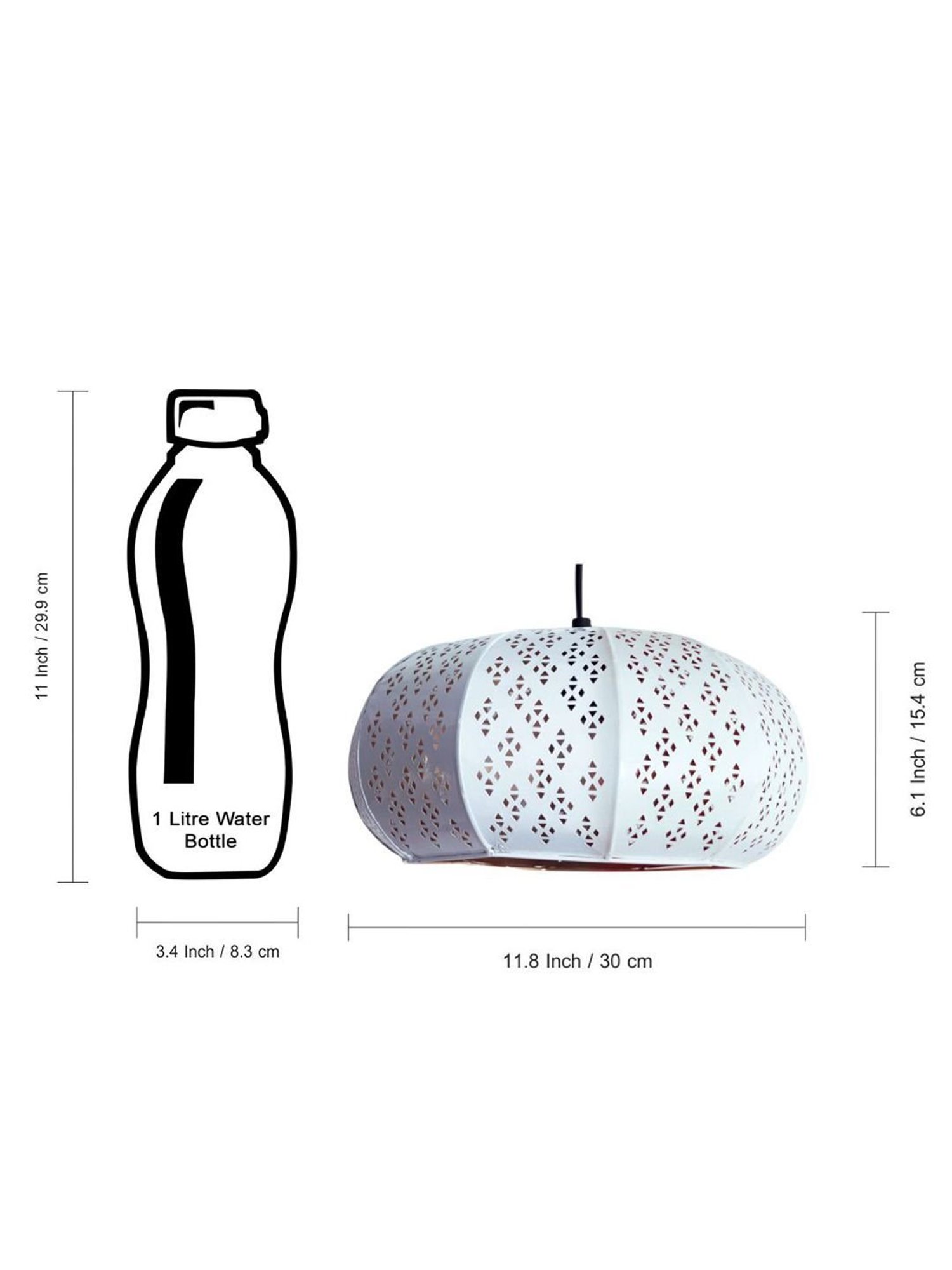 16" Glass/Metal Jasmine Tiffany Style Semi Flush Mount (Includes Energy Efficient Light Bulb) Cream - JONATHAN Y