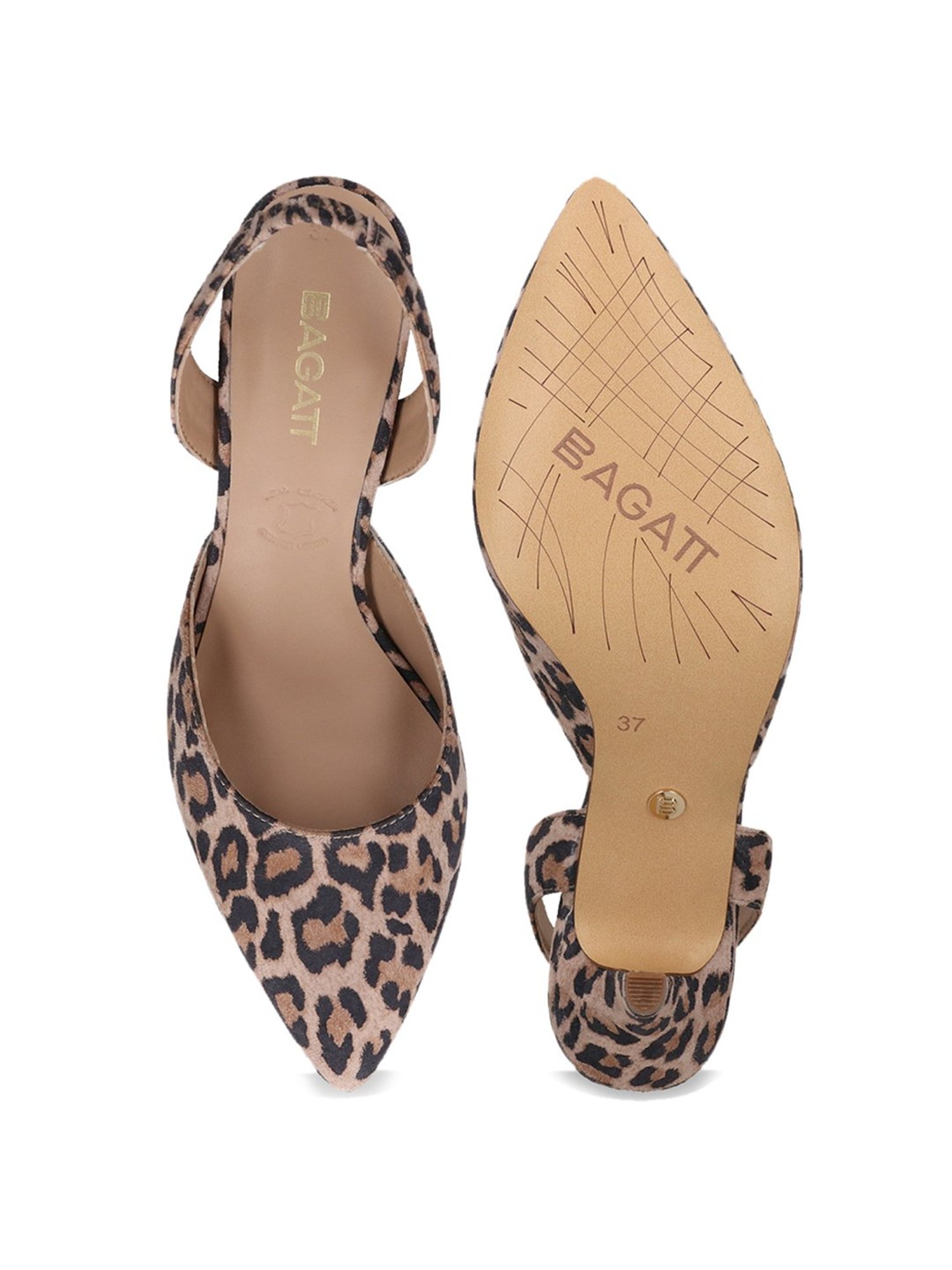 Bagatt Women's Jemila Brown Sling Back Stilettos