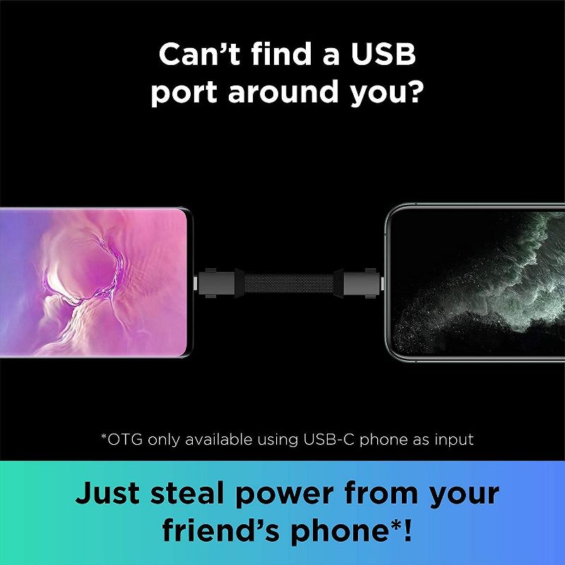 inCharge 6 - The Six-in-One Swiss Army Knife of Cables, Portable Keyring USB/USB-C/Micro USB/Lightning Cable for All of Your Devices (Saturn Gold)