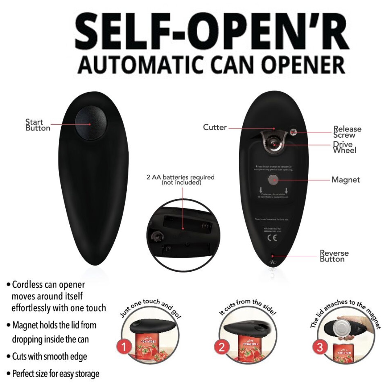 Self-Open'r Automatic Can Opener