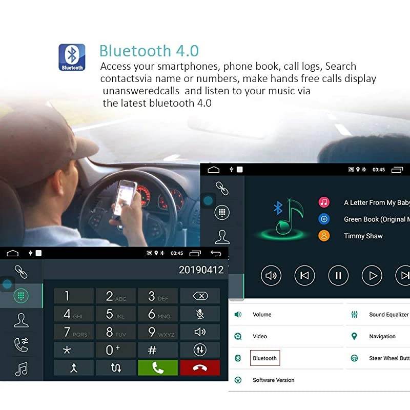 Double Din Android Car Stereo Radio 6.2'' Touch Screen DVD/CD Player Build-in GPS Navigation WiFi Bluetooth Support Android iOS Mirror Link with FM/AM/USB/SD/Backup Camera Input/APP Download