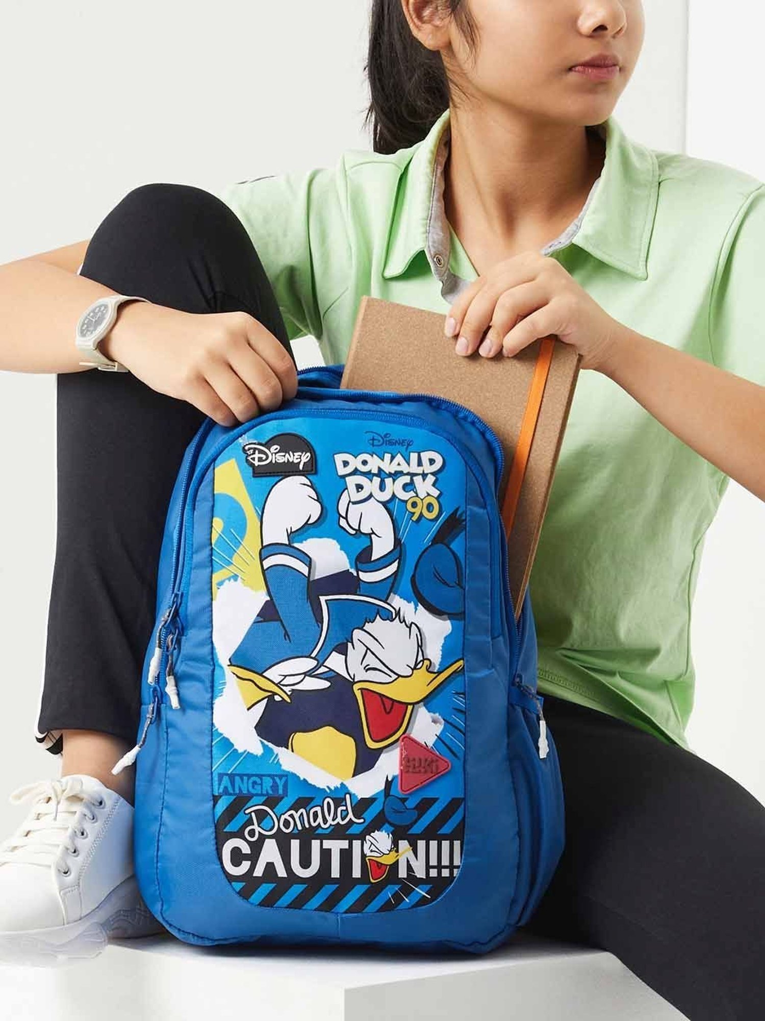 Wiki Back to School Champ 2 Blue Polyester Printed Backpack - 16 Ltrs