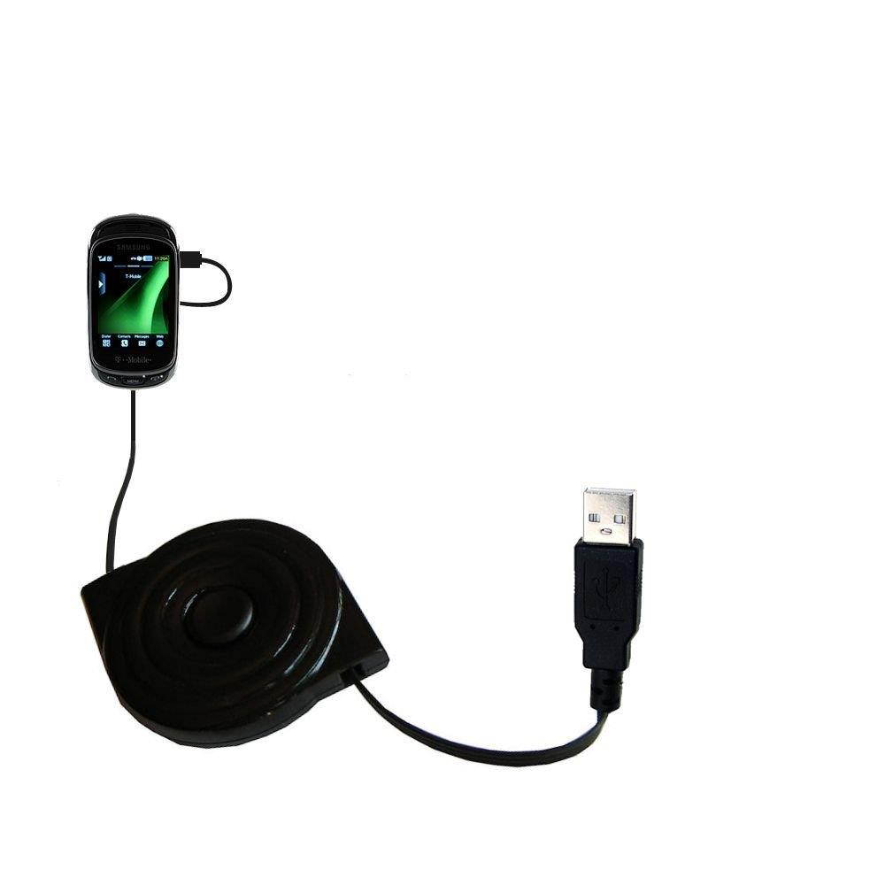 compact and retractable USB Power Port Ready charge cable designed for the Samsung Gravity T and uses TipExchange