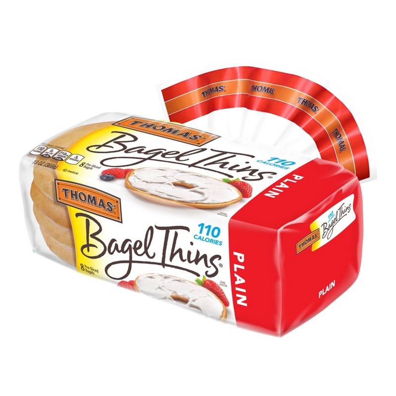 Thomas' Plain Bagel Thins - 13oz/8ct