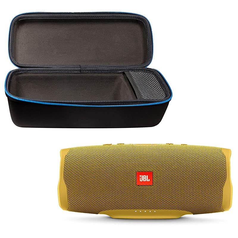 Charge 4 Portable Waterproof Wireless Bluetooth Speaker Bundle with divvi! Charge 4 Protective Hardshell Case - Yellow