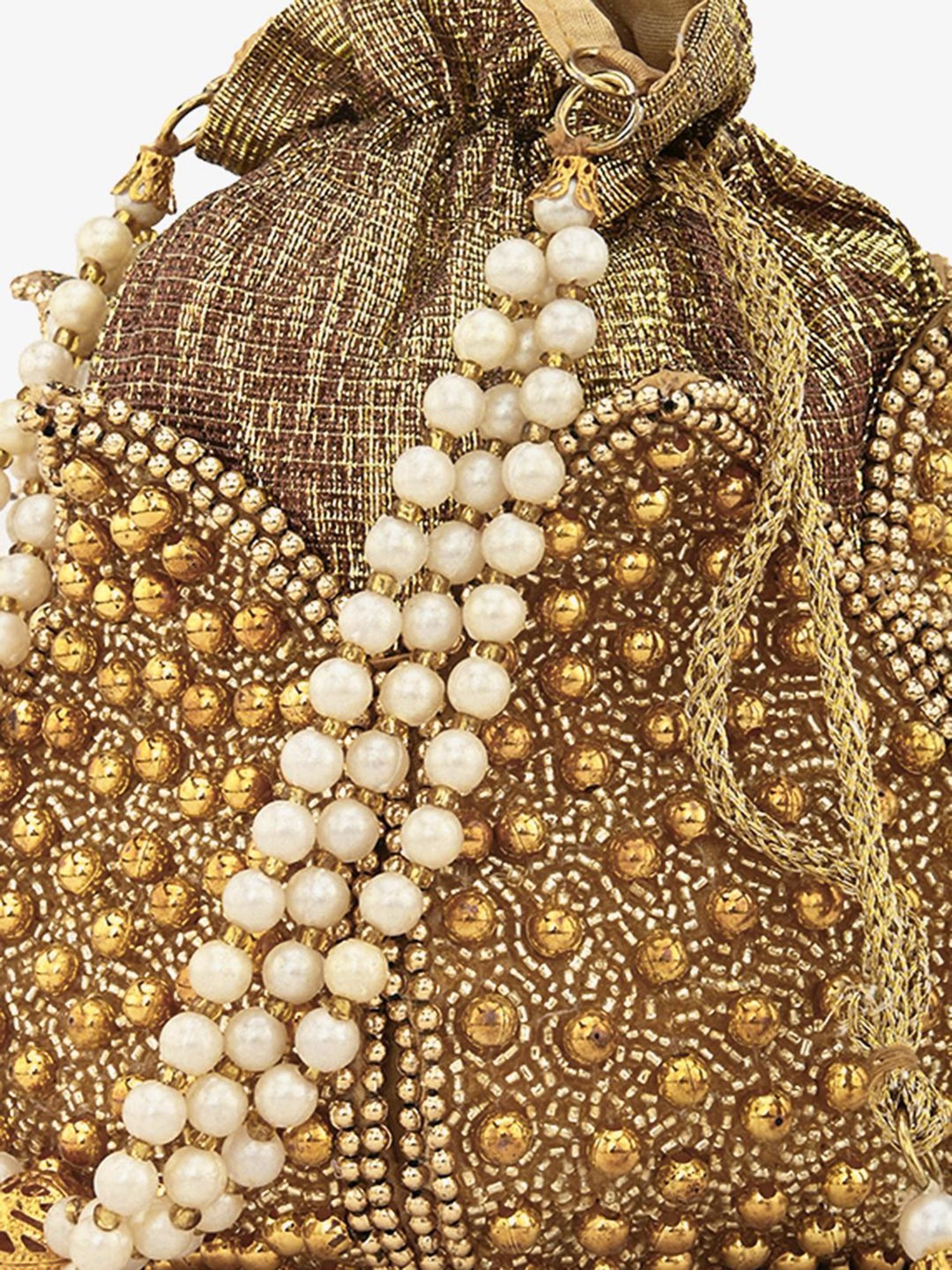 Gaurapakhi Golden Embellished Potli