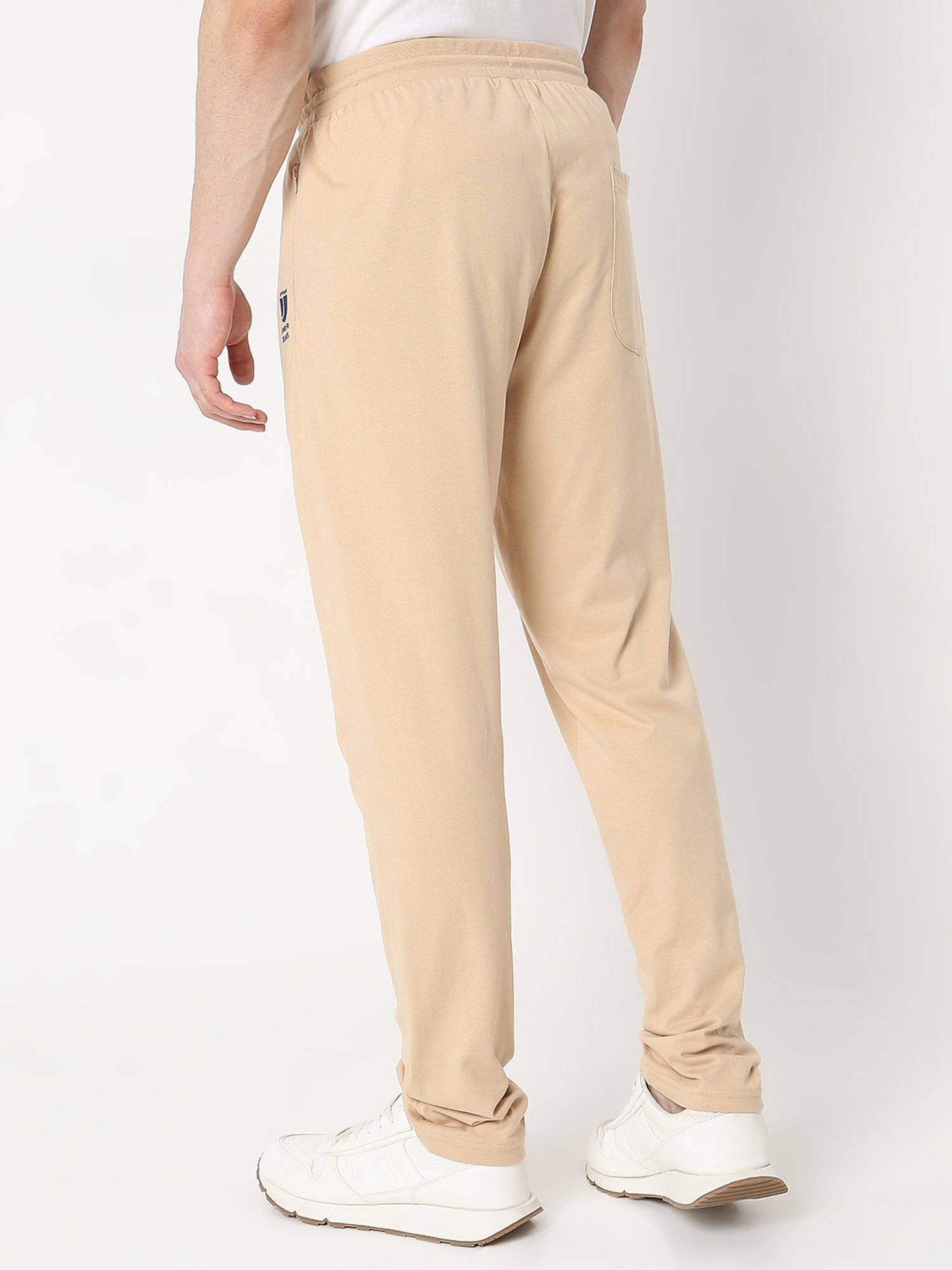 UnderJeans by Spykar Beige Regular Fit Cotton Lounge Pants