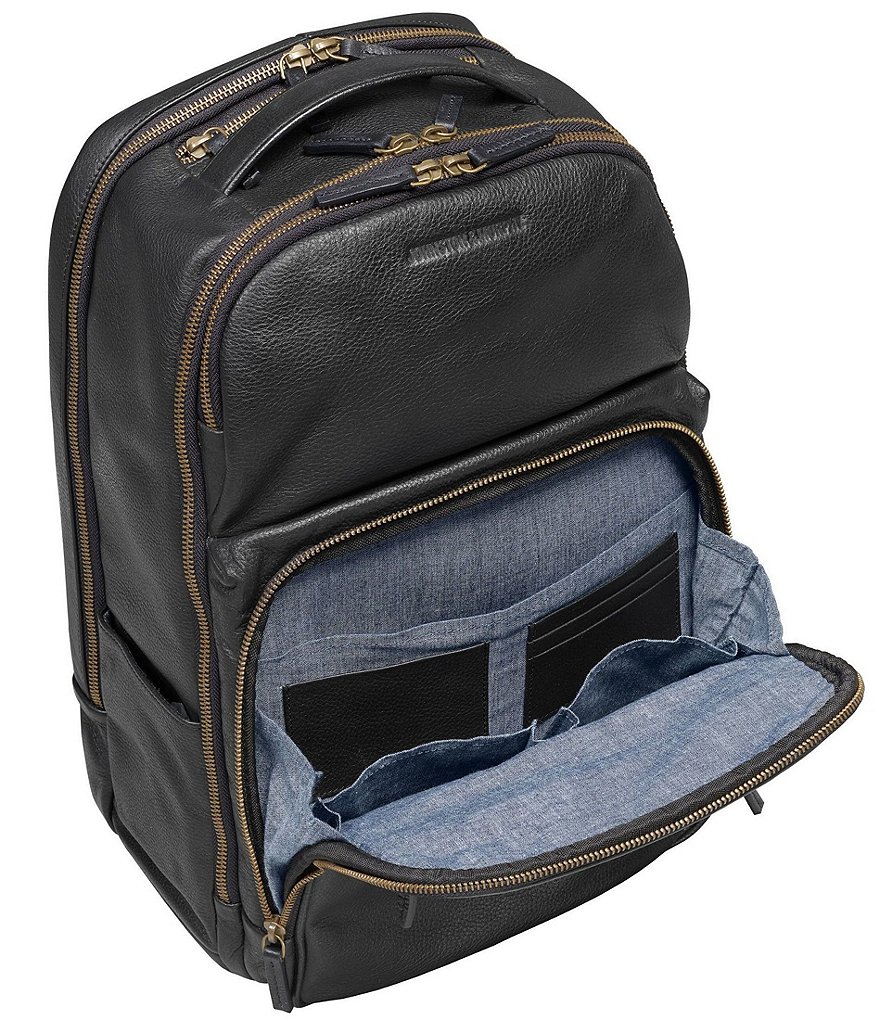 Johnston & Murphy Pebble Leather Backpack
