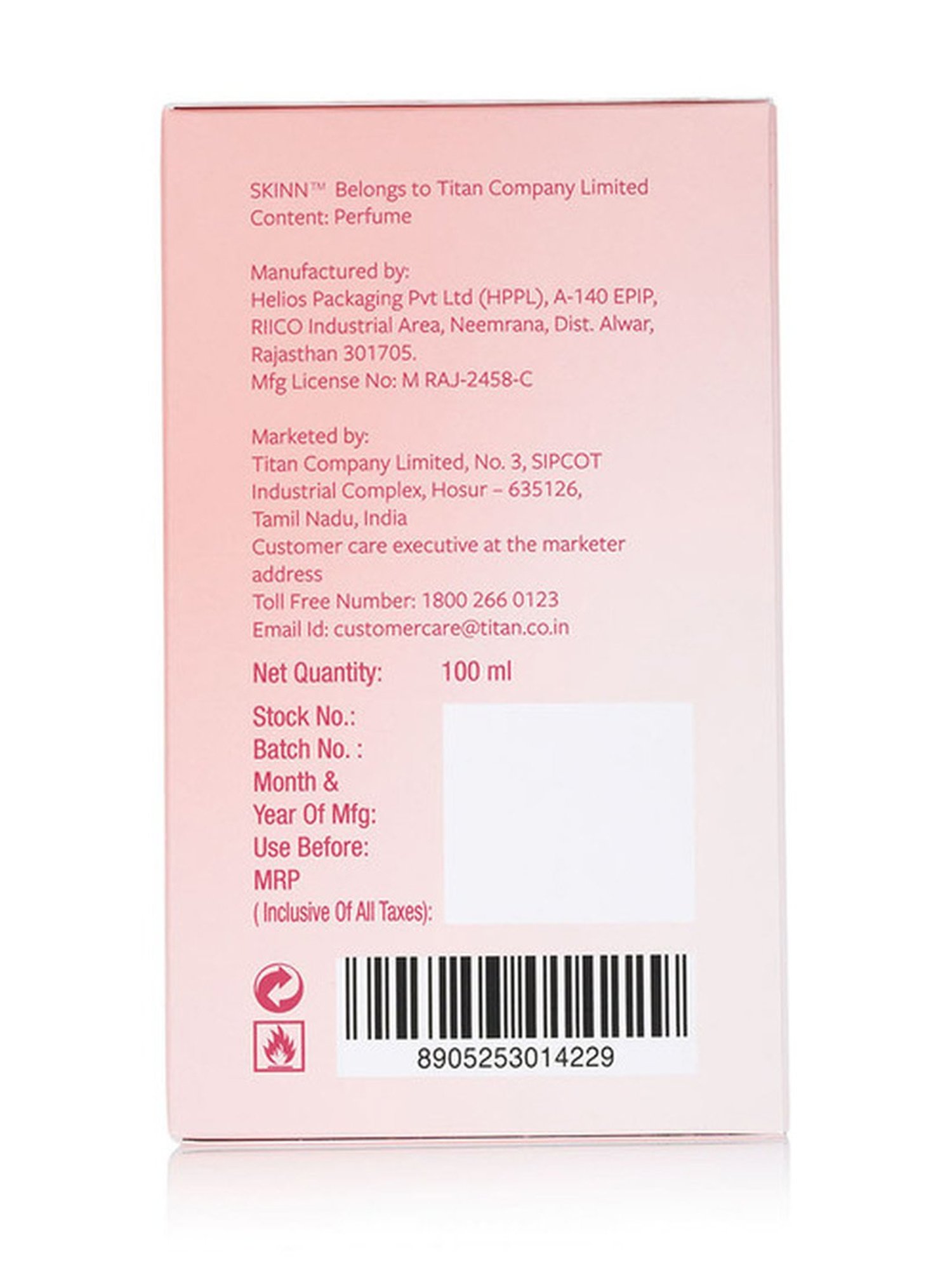 Skinn by Titan Noura Floret Eau De Parfum for Women - 100 ml