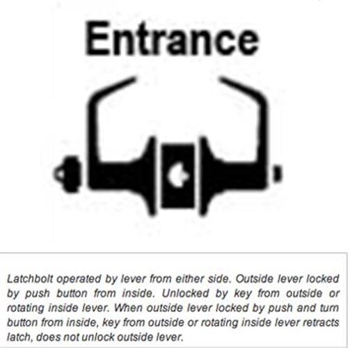 Maxtech, LKLE13011-10B, Oil Rubbed Bronze US10B, Entry Entrance Grade 2 Commercial Cylindrical ADA Angled Lever Lockset