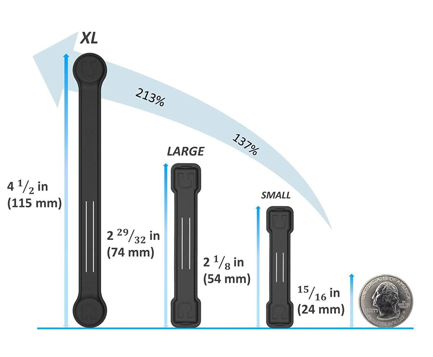 Cloop Magnetic Cable Keeper, 3 Small, 3 Large, 3 XL