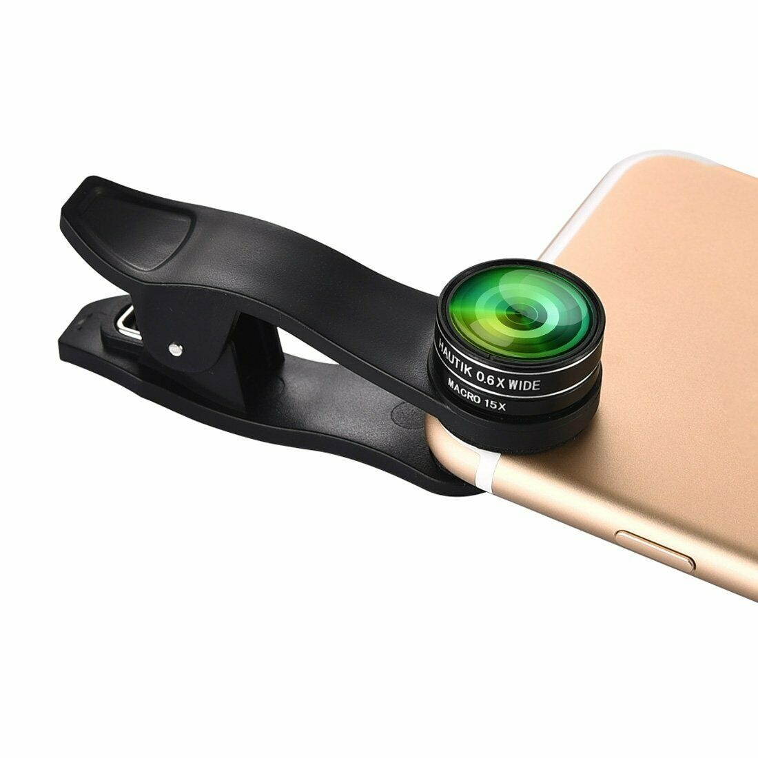 Universal Clip-On 3 IN 1 Fisheye Wide Angle Smartphones Macro Camera Lens