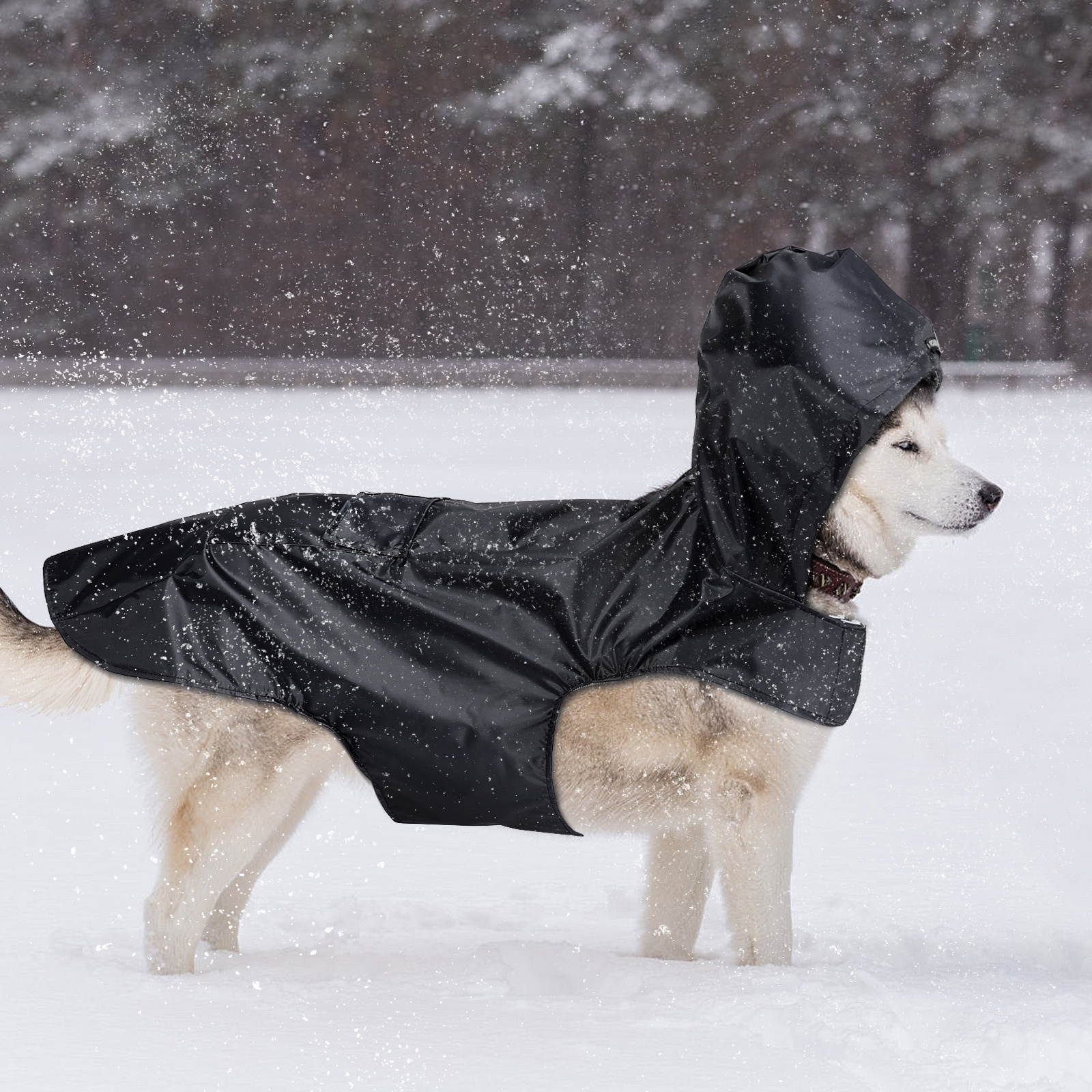 1 Pc Reflective Dog Raincoat Breathable Waterproof Dog Poncho Puppy Raincoat for Outdoor