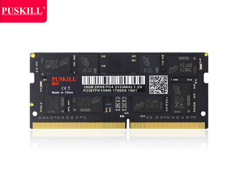 PUSKILL DDR3 1600MHz SODIMM RAM PC3-12800 4G 1.35V CL11 204 Pin Support ECC Unbuffered Laptop Memory Notebook RAM Module for Mac Intel and AMD System
