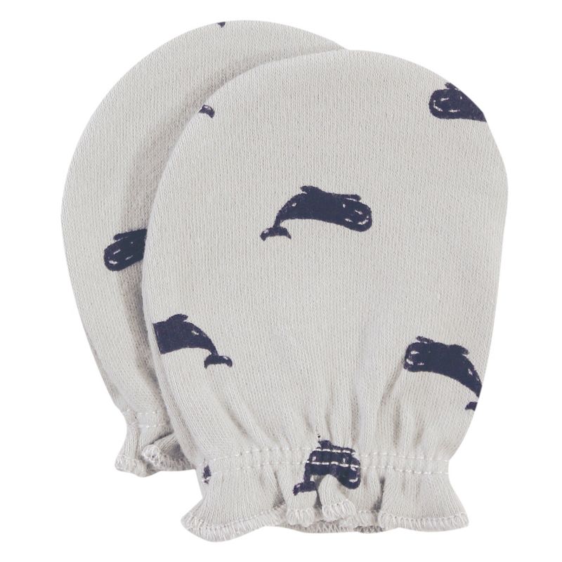 Hudson Baby Infant Boy Cotton Scratch Mittens, Sail The Sea, 0-6 Months