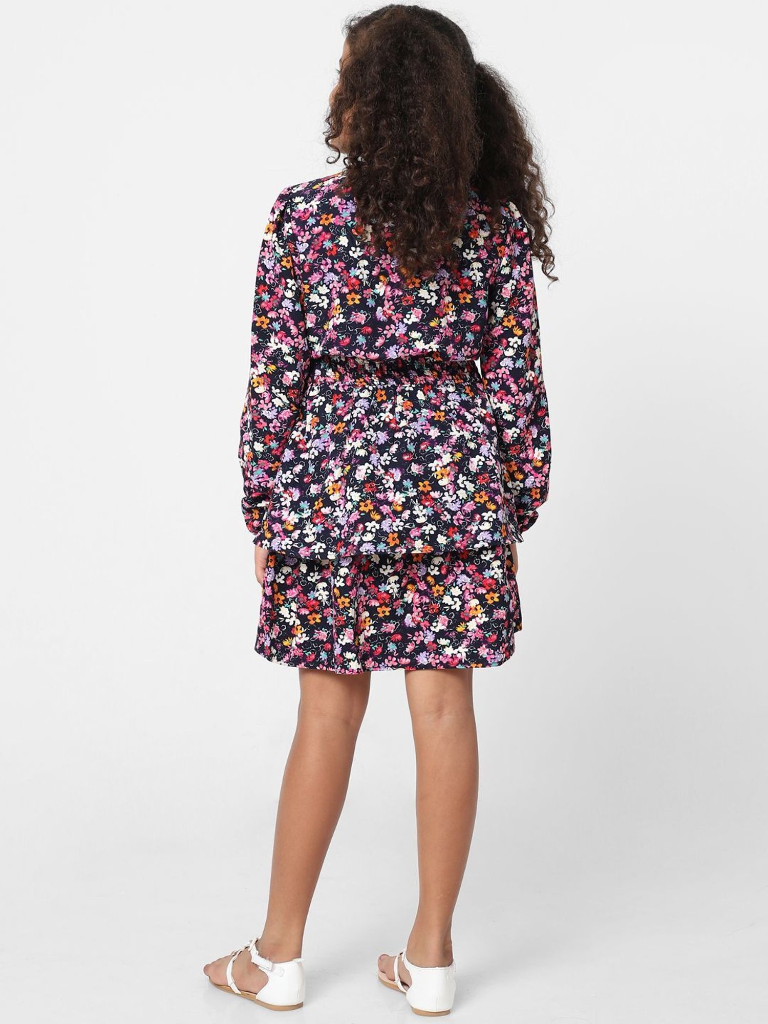 KIDS ONLY Multicolor Floral Print Full Sleeves Dress