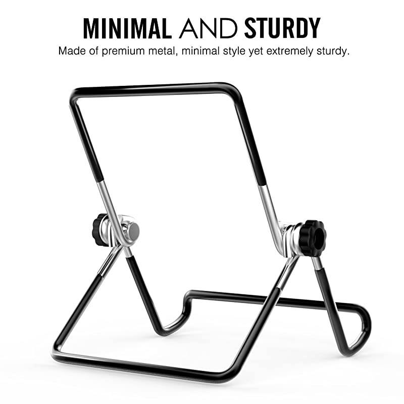 Foldable Tablet Stand 2 Pack Adjustable Metal Holder for 9129quot Tablet Compatible with iPad 102quot 2019 New iPad Air 3rd Gen iPad Pro 10597 iPad Pro 11 2020129 Galaxy Tab E 96quot Black