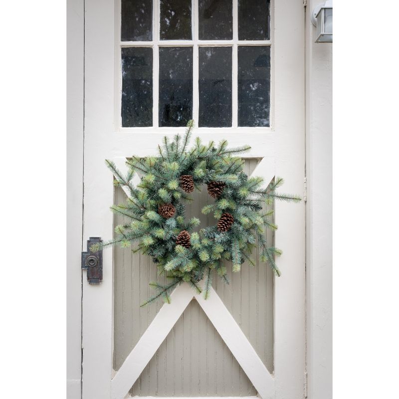 Park Hill Collection 32" Blue Spruce Wreath LED