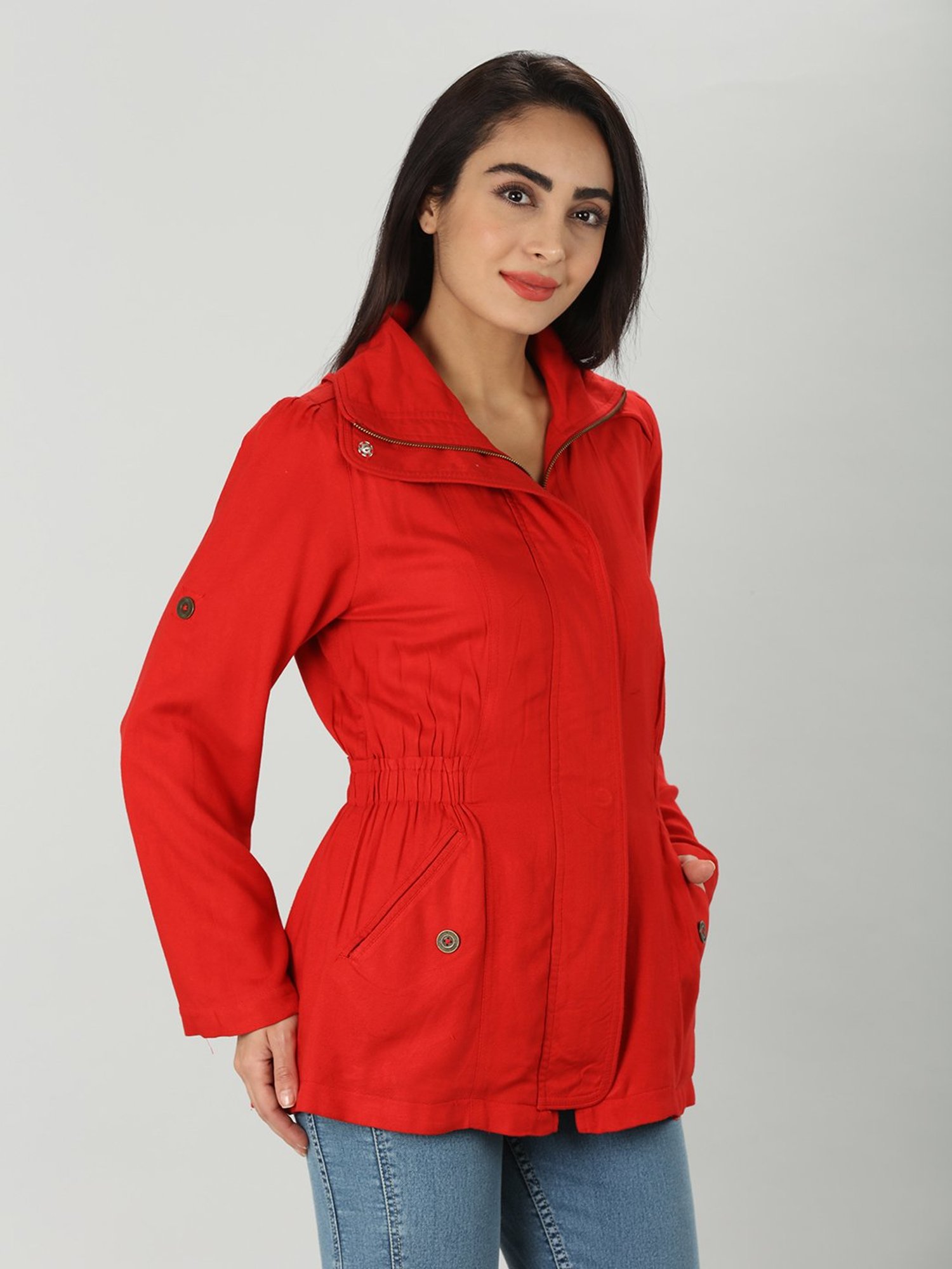 Mustard Green Regular Fit Jacket