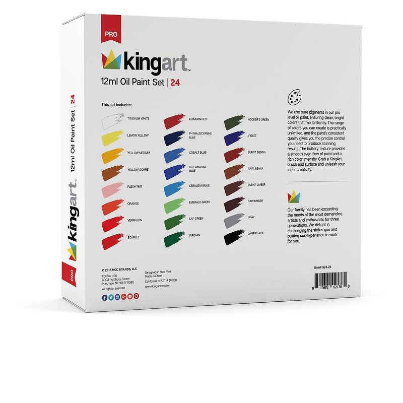 Kingart 25ct Oil Paint w/Plastic Storage Pallet Bundle