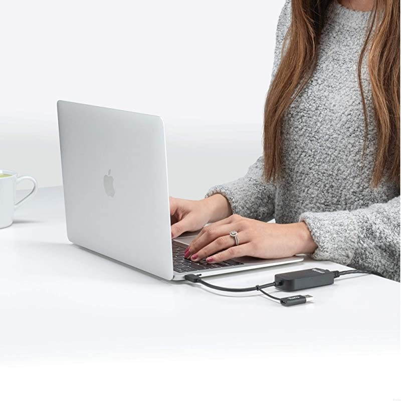 2.5G USB C and USB to Ethernet Adapter, 2-in-1 Adapter Compatible with USB C/Thunderbolt 3 or USB 3.0, USB-C to RJ45 2.5 Gigabit LAN Compatible with Mac and Windows