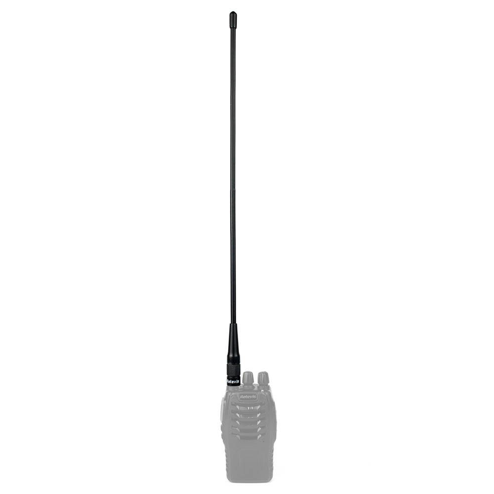 Retevis RHD-771 Antenna VHF UHF Dual-band Intercom Antenna SMA-F Soft Antenna with 2.15DBI Gain 20 Watts Power for Handheld Radios with SMA-M Interface