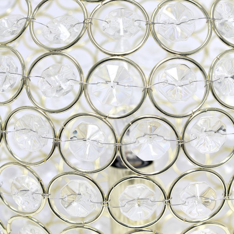 10" Elipse Crystal Ball Sequin Table Lamp Gold - Elegant Designs