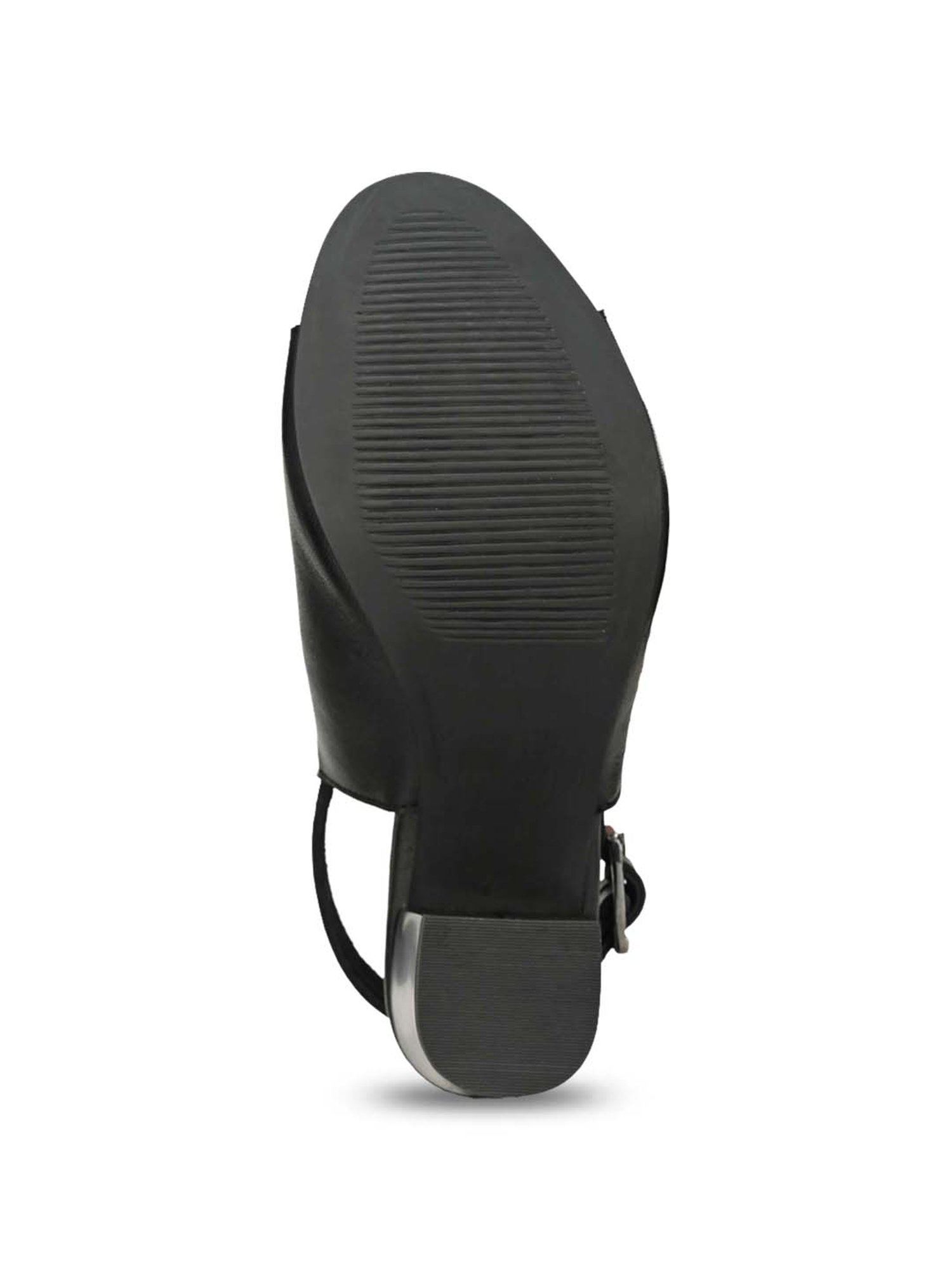 Carlo Romano Women's Black Back Strap Sandals