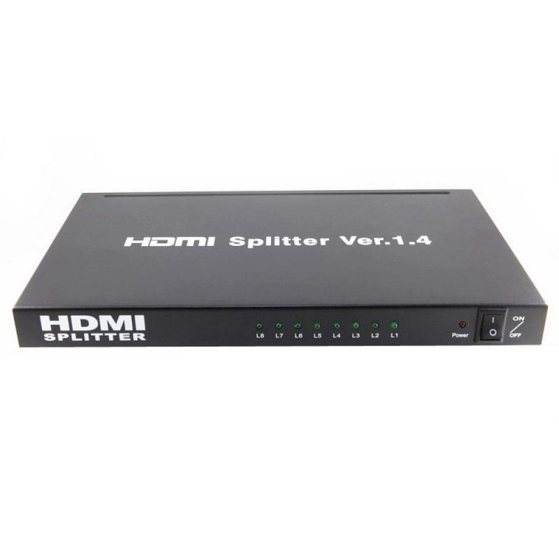 axGear HDMI Splitter 8 Port 1 In 8 Out Audio Video Mirror Screen 1 to 8 HD 4K