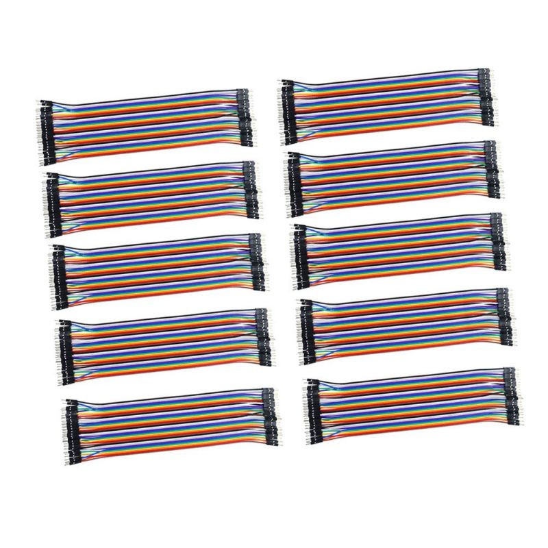 10Pcs Breadboard Wire Line 40Pin 2.54 Spacing Male to Male Breadboard Jumper Wires Ribbon Cables Colorful (10cm Male to Male)
