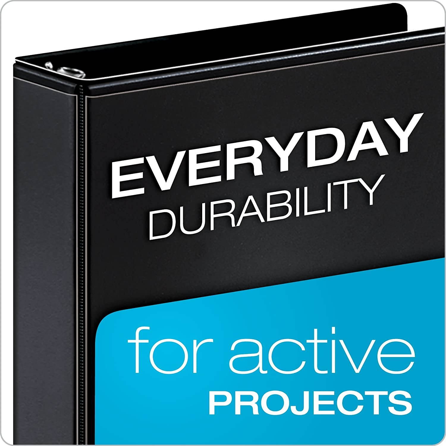 Cardinal 3 Ring Binder, 1 Inch, Round Ring, Black, 4 Pack, Holds 225 Sheets (79512)