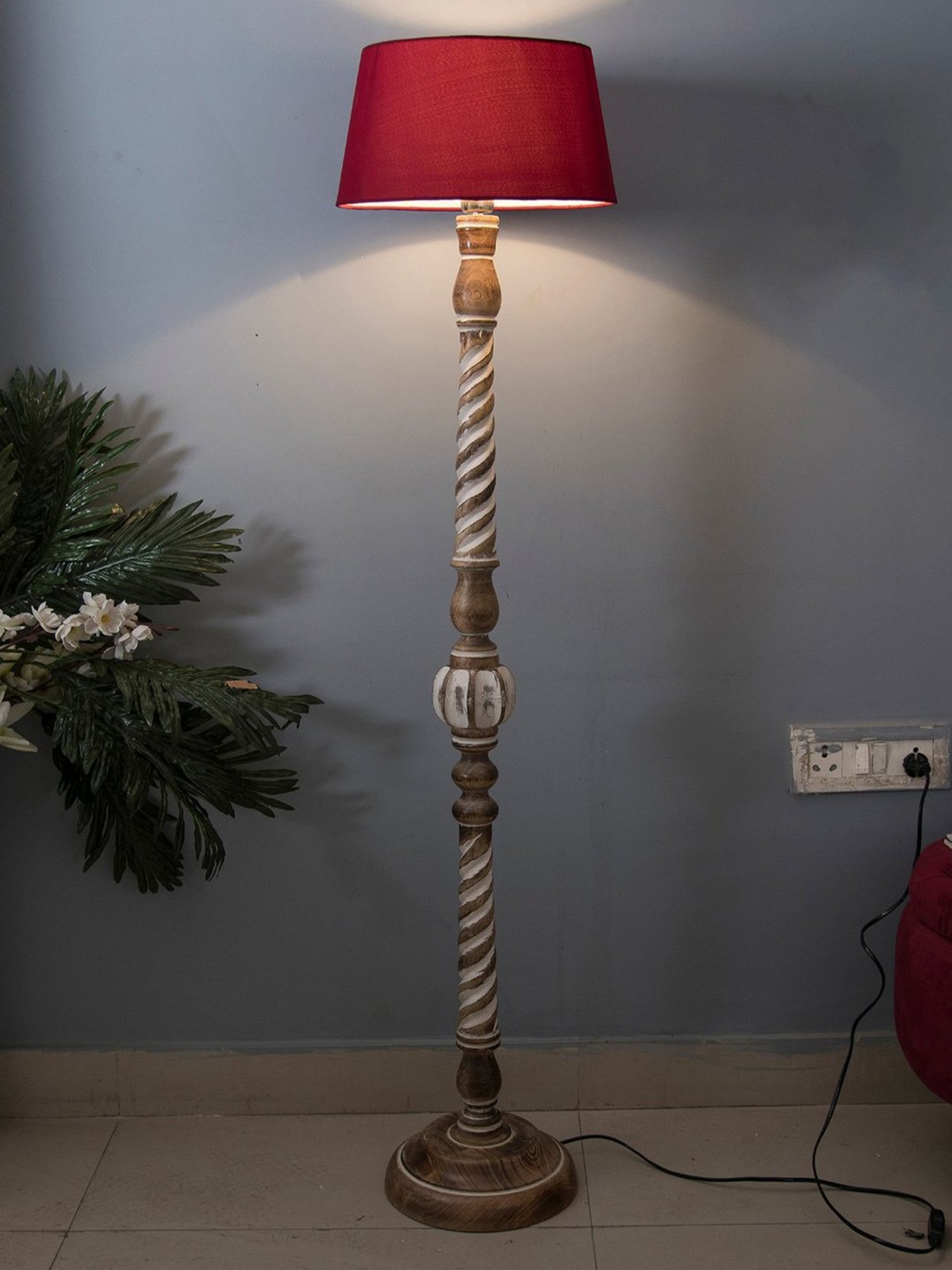 64" x 8.9" x 10.5" Smart Light Full Spectrum Floor Lamp (Includes LED Light Bulb) White - Verilux