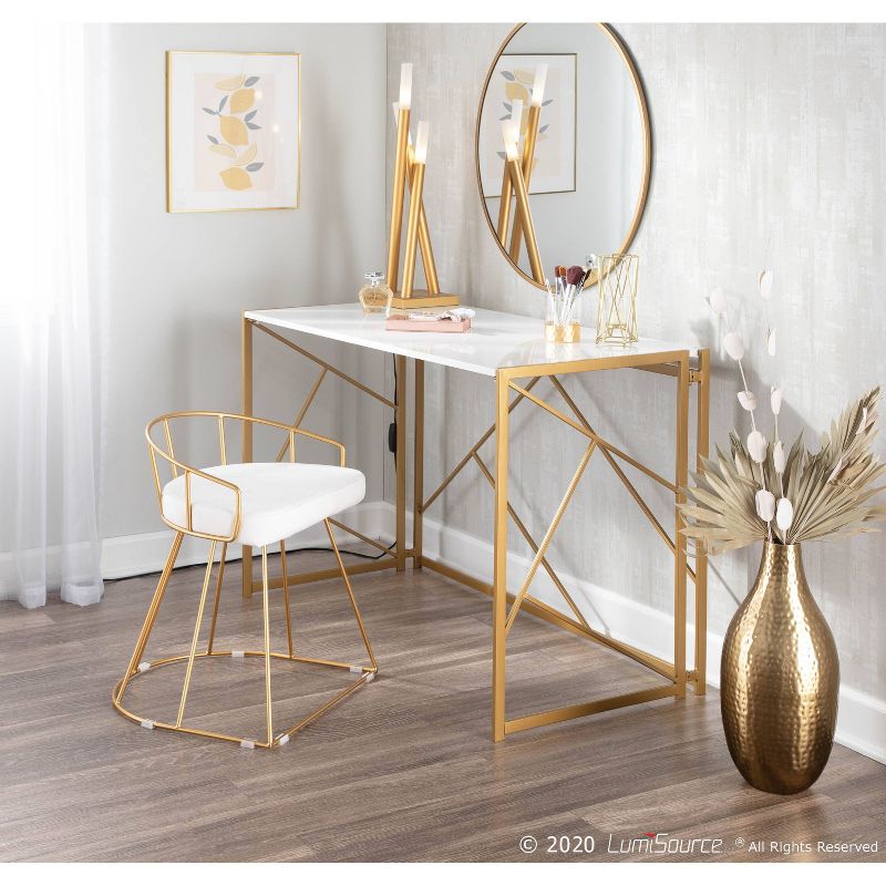 Antique Metal Icicle Floor Lamp Dark Brown (Includes LED Light Bulb) - LumiSource