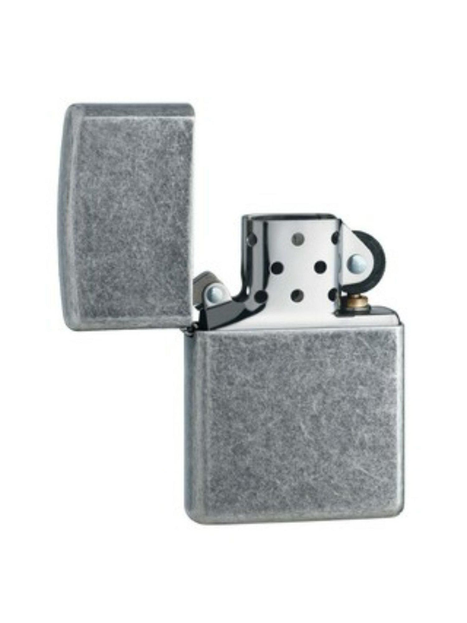 Zippo Silver Classic Antique Plate Brass Windproof Pocket Lighter