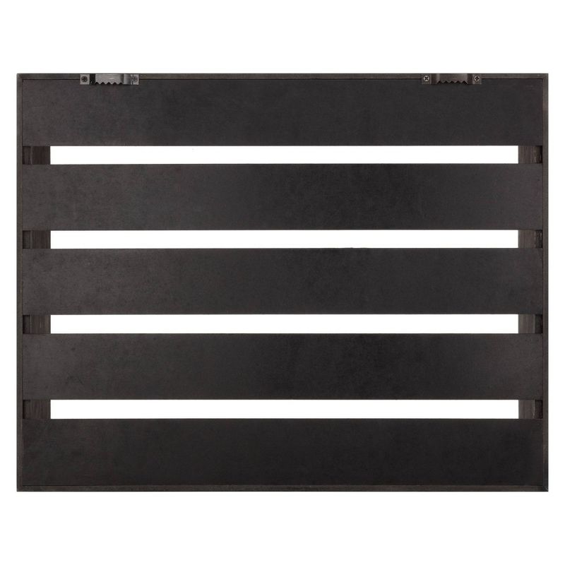 Set of 4 Rustic Wood Crate Wall Storage Black - Patton Wall Decor