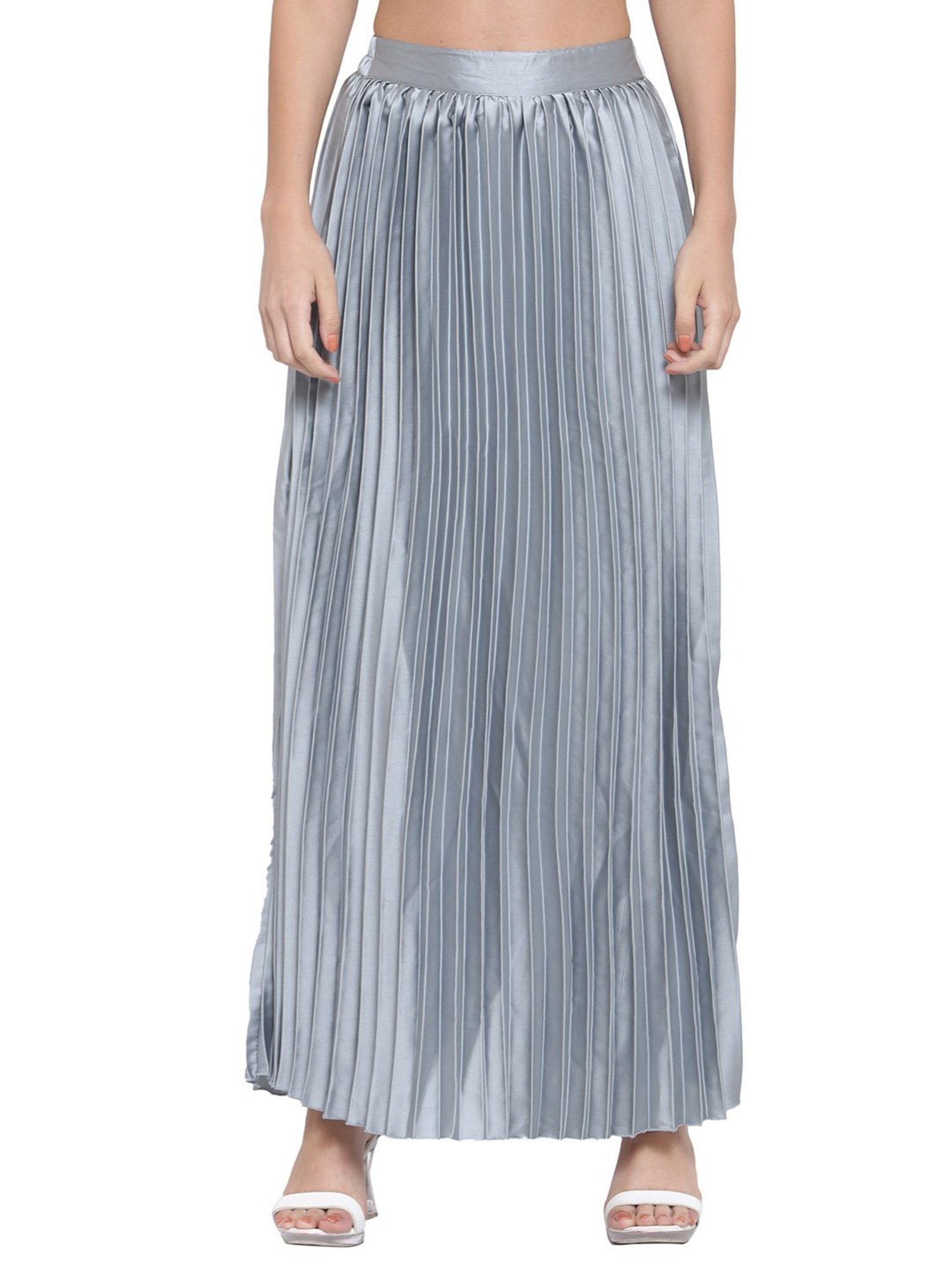 Melon by PlusS Grey Regular Fit Skirt